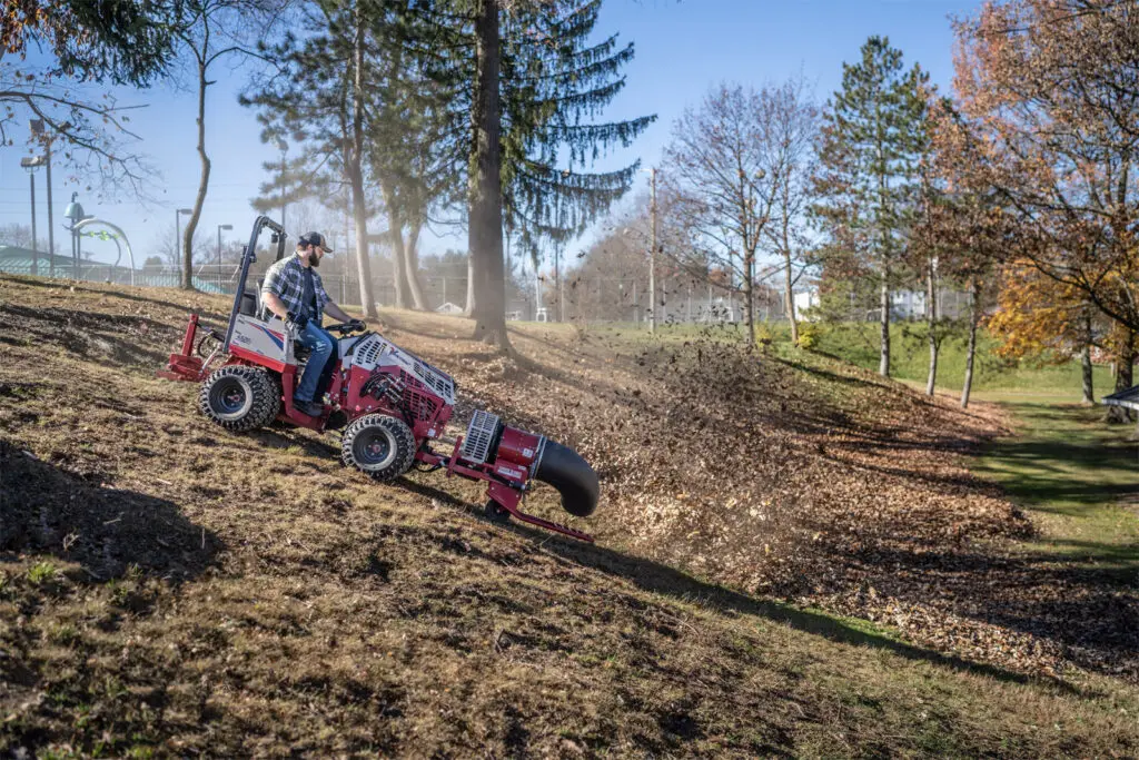 Ventrac Turbine Blower - Being able to navigate steep hills