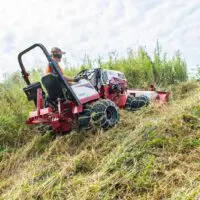 Ventrac Tough Cut Mower Attachment - from back mowing very long grass
