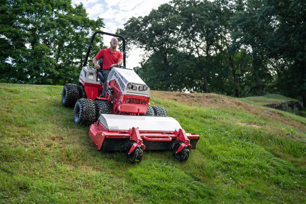 Ventrac Slope Mowing with brush Cutter