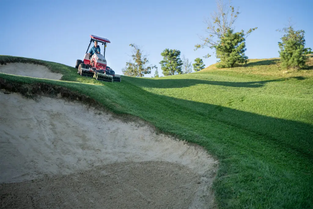 Ventrac Reel Mower - As the best hillside mowers, Ventrac golf course tractors mow where other golf course mowers cannot.
