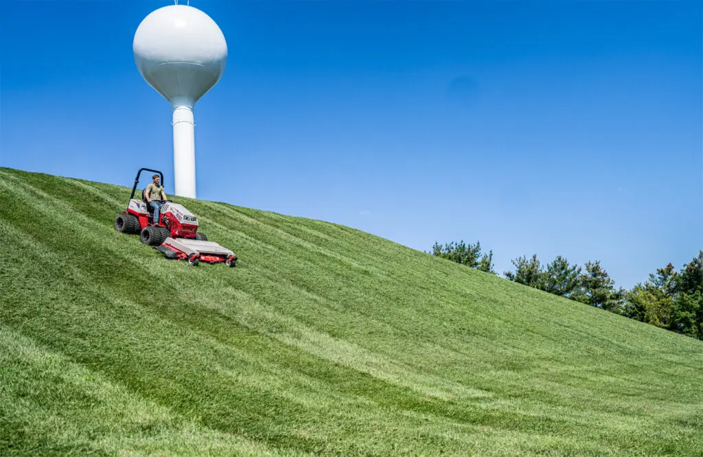 Ventrac Finish Mower - Slope mowing is easy with Ventrac, the perfect equipment for professional property management and municipal mowers.