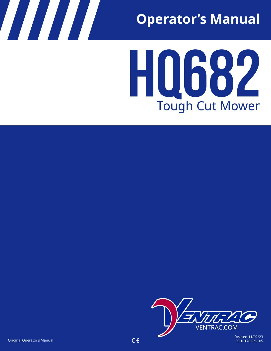 Ventrac HQ682 Mower Tough Cut – Owners Manual