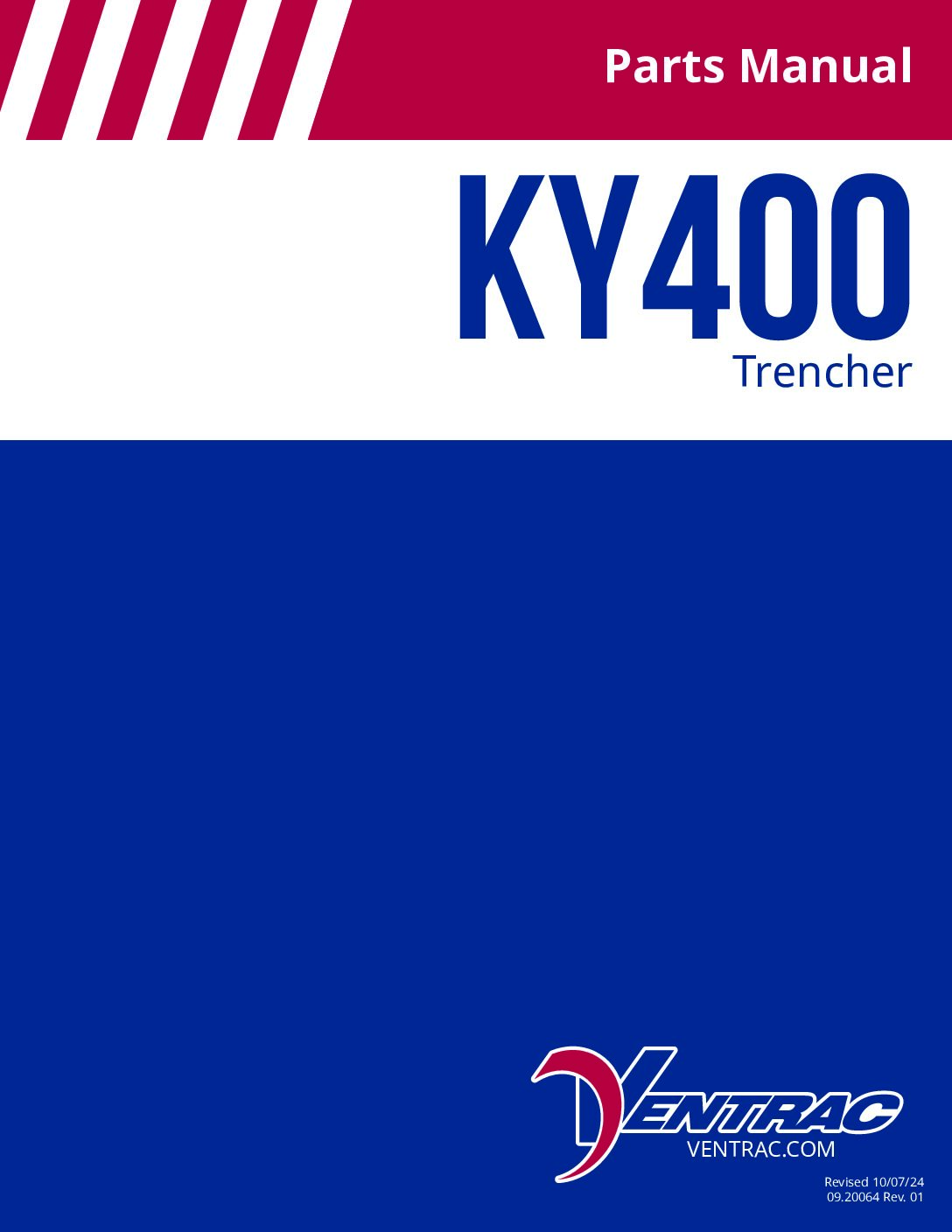 Ventrac Trencher KY400 – Parts Manual