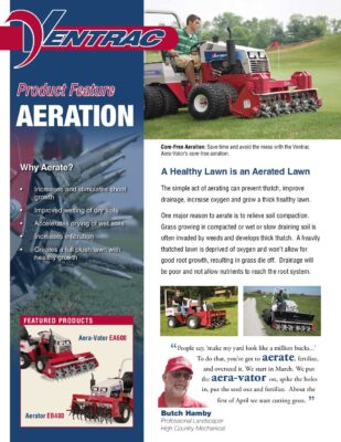 Ventrac – A Healthy Lawn is an Aerated Lawn