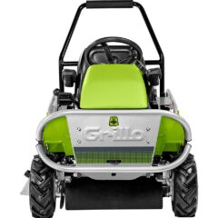 Rear view of the Grillo Climber 9.22, showcasing its green body, sturdy tires, and control panel