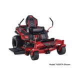 Red zero turn mower with MyRIDE suspension, heavy-duty deck, and comfortable seating for optimal mowing performance