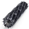 Close-up of an 11-blade radial reel, showcasing its sleek black design and cutting edges