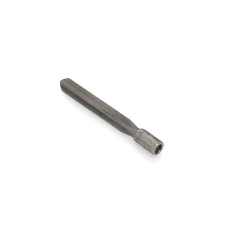 Metal tine-cross tool with a hexagonal end, shown from a slight angle against a white background