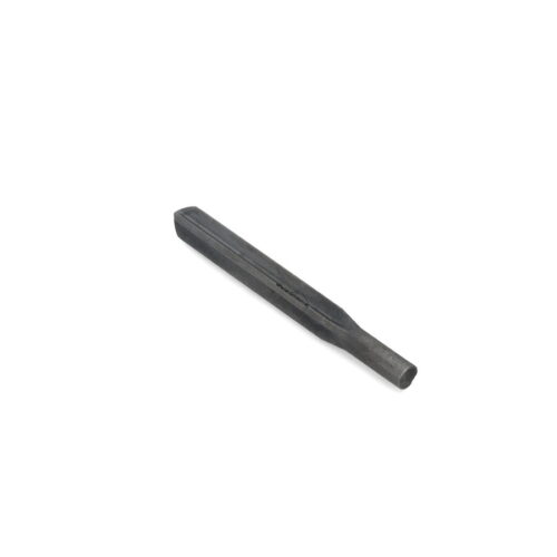 Black steel cross tine with a tapered end, designed for Toro equipment, shown from a side angle