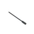 Solid round tine with a pointed end, black color, and cylindrical handle, designed for gardening tasks