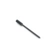A solid round tine with a tapered end, black in color, shown from a side angle