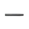 A hollow tine with a cylindrical shape, featuring a dark metallic finish and tapered ends
