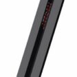 Black cross tine with a solid design, featuring a tapered end and a cylindrical handle