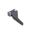 Black closed spoon tine with a tapered end and mounting holes for attachment