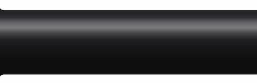 Solid round tine in black, featuring a tapered end and a sturdy design for durability