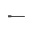 Solid round tine with a pointed end, cylindrical shape, and dark metallic finish