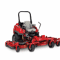 Red Toro zero turn mower with a 96-inch cutting deck, showcasing its commercial design and operator seat