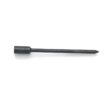 Solid round tine in black, featuring a pointed end and cylindrical base for attachment