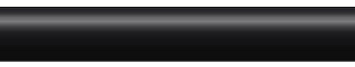 Solid round tine in black, 4.50 inches long and 0.38 inches wide, showing a tapered end