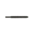 Solid metal cross tine with a tapered end, shown from a top-down angle, in dark gray color