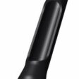 Black side eject tine with a cylindrical shape and tapered ends, designed for Toro equipment