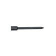 Solid round tine with a pointed end, featuring a black finish and cylindrical shape