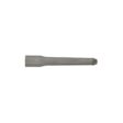 Gray hollow tine with a tapered end, designed for aeration tools, shown from the side
