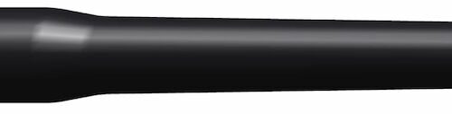 Black hollow mount with a yellow tip, angled view showcasing its 19.0 mm diameter