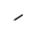Solid round tine with a pointed end, black color, displayed on a white background