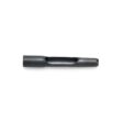 Black metal tine with a hollow center, designed for Toro Titan side eject applications