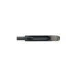 A carbide tine with a sleek design, featuring a rounded tip and a central groove