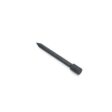 A solid round tine with a pointed end, featuring a cylindrical black body, shown at an angle