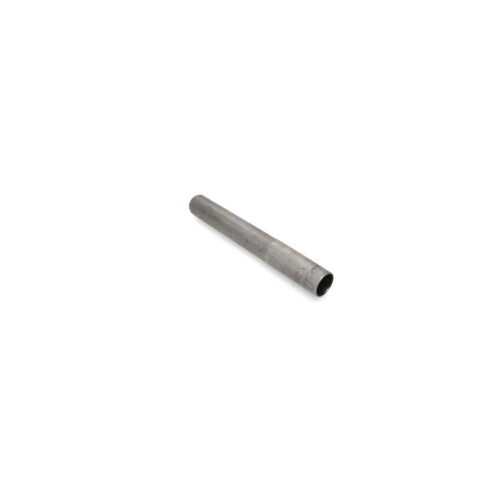 A metal hollow tine tool, cylindrical and gray, designed for soil aeration and gardening use