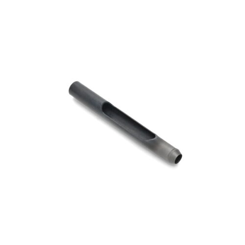 A black carbide tine with a tapered design, featuring a side eject opening for efficient use
