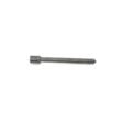Gray metal tine with a hexagonal end, designed for use in garden equipment