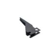 Black open spoon tine with a pointed end and mounting holes, angled for attachment