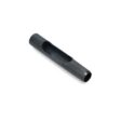 Black side eject tine with a hollow center, showcasing its cylindrical shape and dimensions