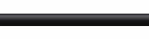 Black solid round tine with a pointed end, showcasing a sleek design and sturdy construction