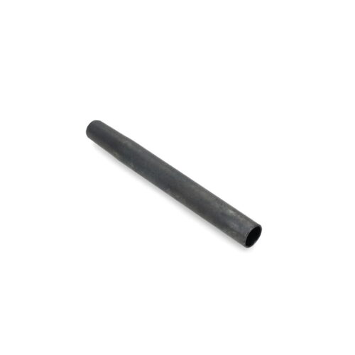 A hollow metal tine with a cylindrical shape, showing a dark finish and smooth surface