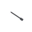 Solid round tine with a pointed end, black color, and cylindrical base, designed for gardening use