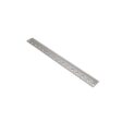 A long, silver bedknife with multiple holes for mounting, designed for precision cutting