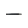 A black carbide tine with a tapered end, designed for lawn care equipment