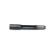 Black metal tine with a tapered end, designed for Toro Titan Max side eject systems