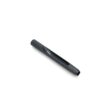Black quad tine with a cylindrical shape and a groove, designed for gardening tools