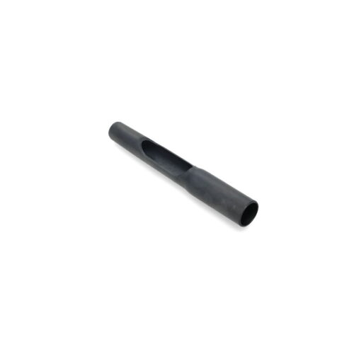 Black side eject tine with a cylindrical shape and a slot, designed for Toro equipment
