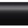 Black hollow tine with tapered end, showcasing a cylindrical shape and smooth surface