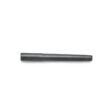 A black hollow tine with a tapered end, designed for aerating soil and turf