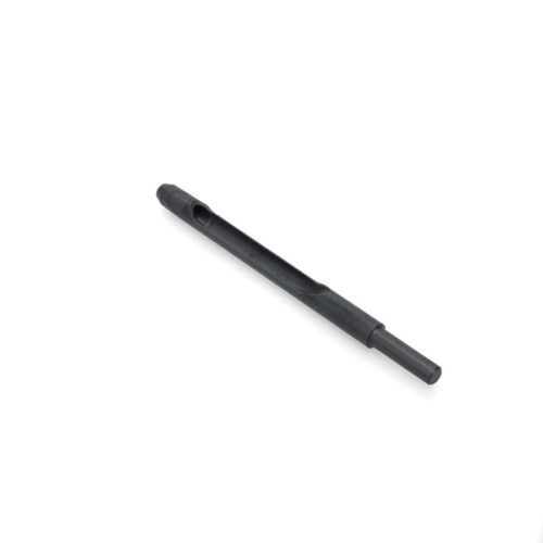 Black tine-side eject component with a cylindrical shape and a side opening for attachment