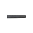 A hollow tine with a cylindrical shape, featuring a dark metallic finish and precise dimensions