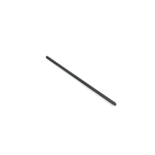 Solid black tine, 10 inches long and 0.31 inches wide, shown from an angled top view